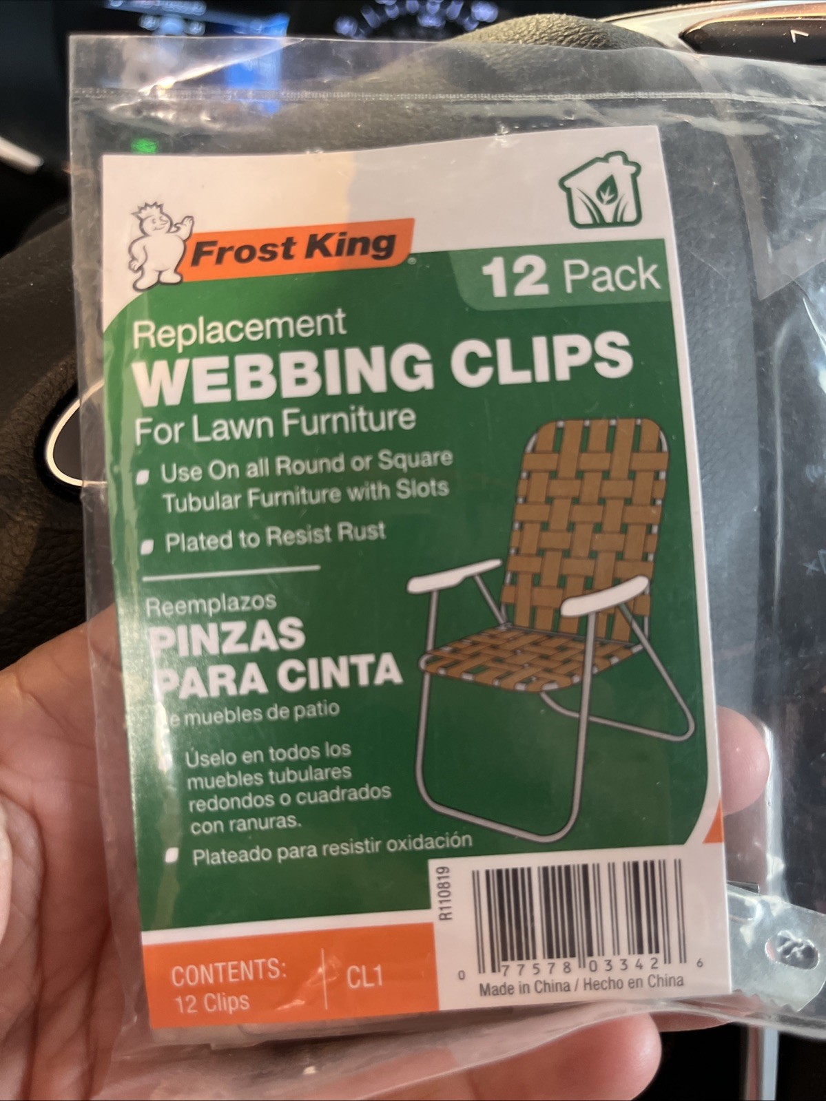 New Frost King Replacement Webbing Clips 12 Pack. FREE SHIP