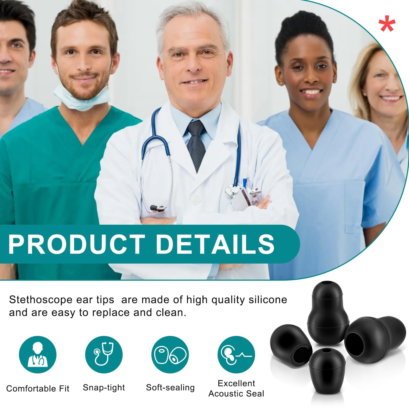 Stethoscope Ear Tips Replacement for Littmann Stethoscopes - Compatible with ...