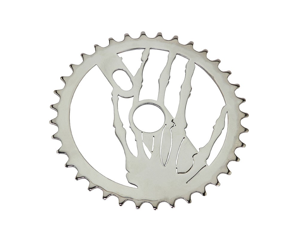 Bike Lowrider Skelton hand Steel Chainring 1/2 X 1/8 36t Chrome.