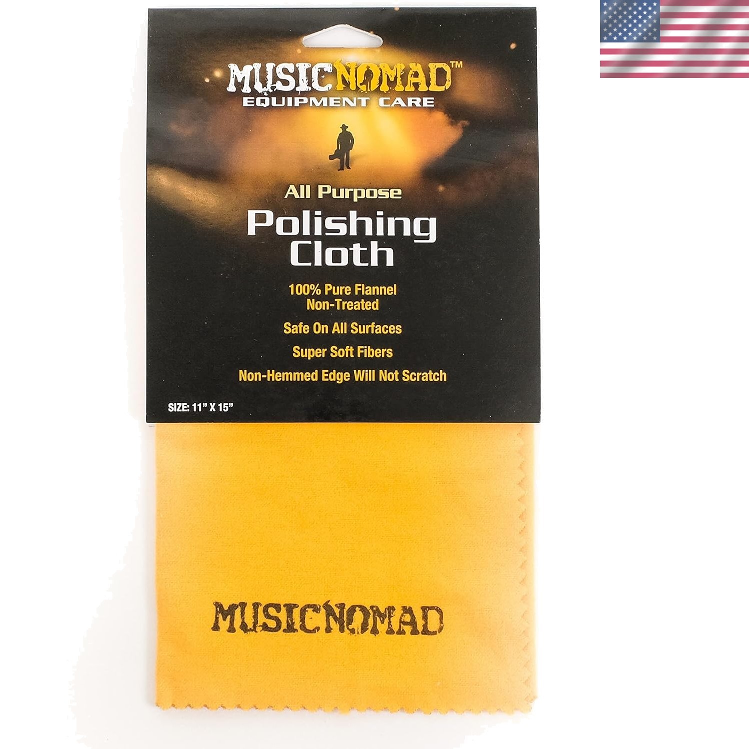 Non-Toxic Flannel Polishing Cloth 11'' x 15'' - Machine Washable & Scratch-Free