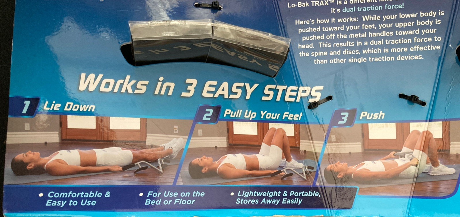 NEW LO-BAK TRAX Portable Spinal Traction DECOMPRESS Sciatica Low Back Pain