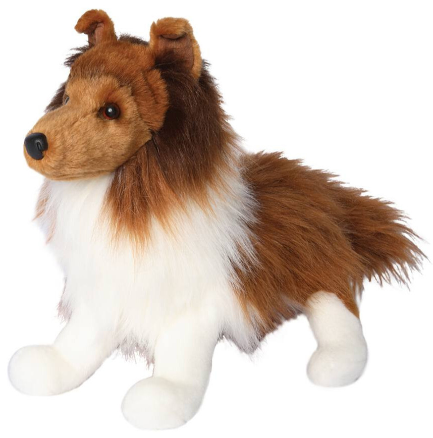 Whispy 16" Sheltie Dog Douglas Stuffed Animal Plush Cuddle puppy shetland sheep