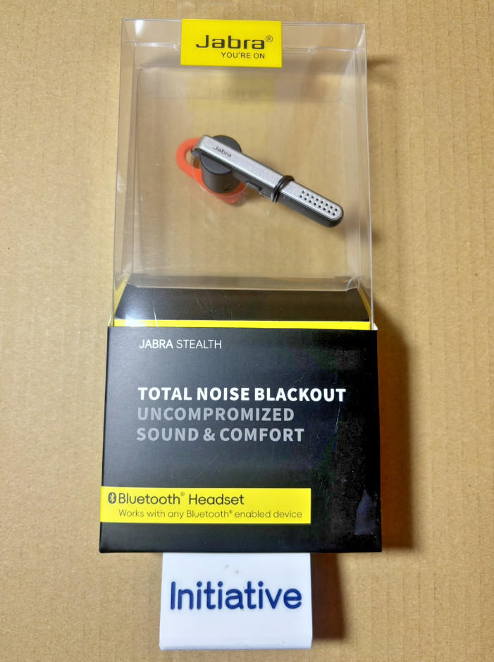 Jabra Stealth Bluetooth Mono Headset Voice Control Noise Black Sealed Package