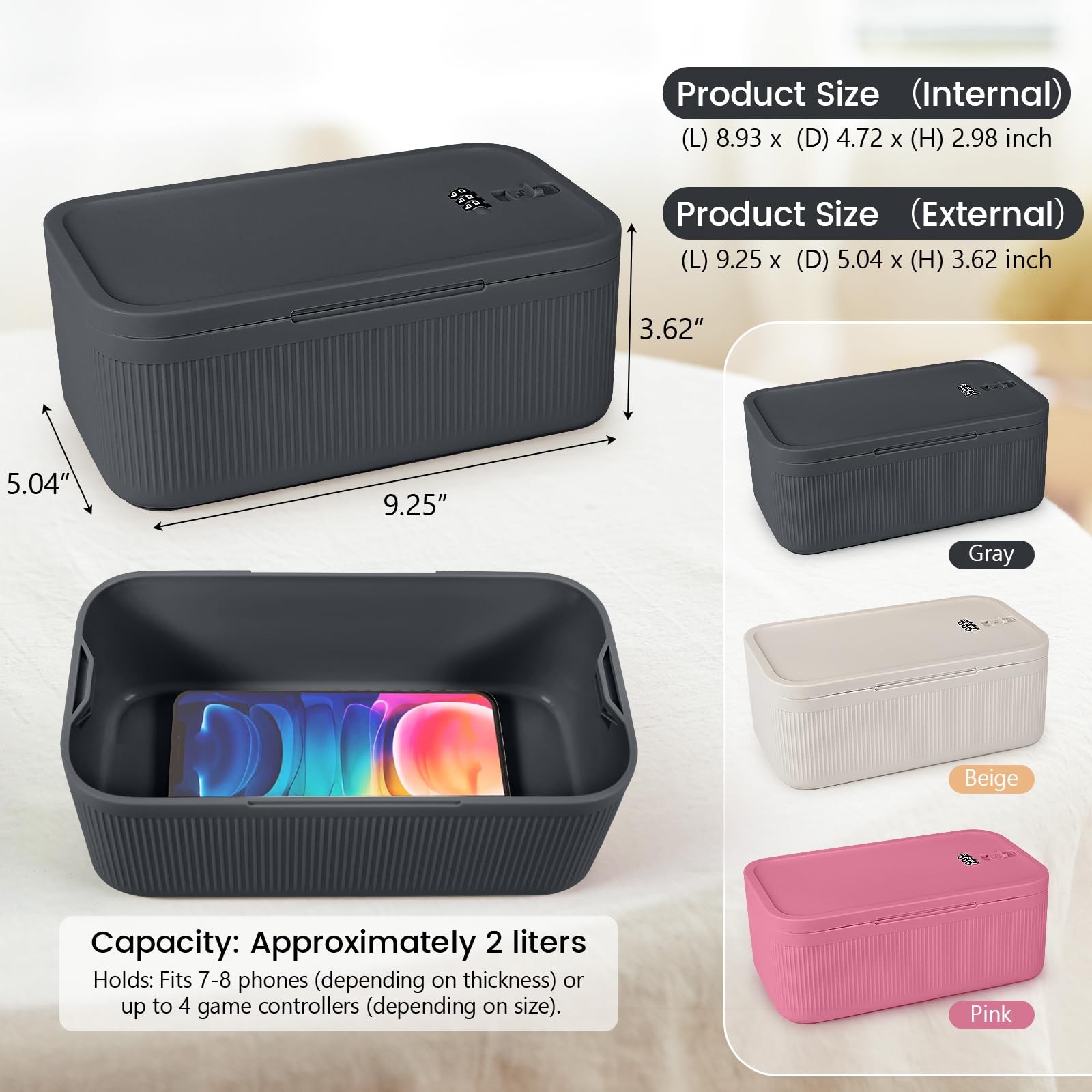 Secure Combination Lock Box for Medication Storage - New with Free Shipping