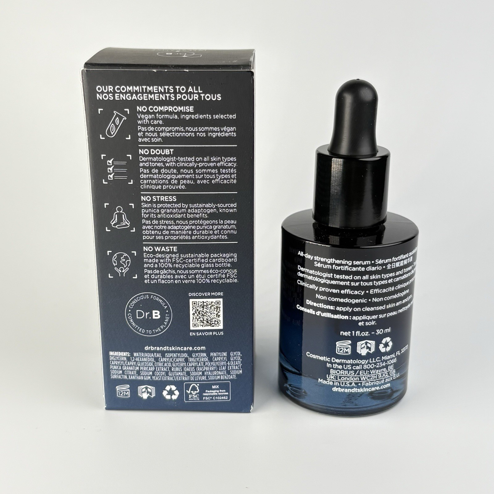 Dr. Brandt Drop of Strength All-Day Strengthening Serum - 1 Oz - Full Size - NIB