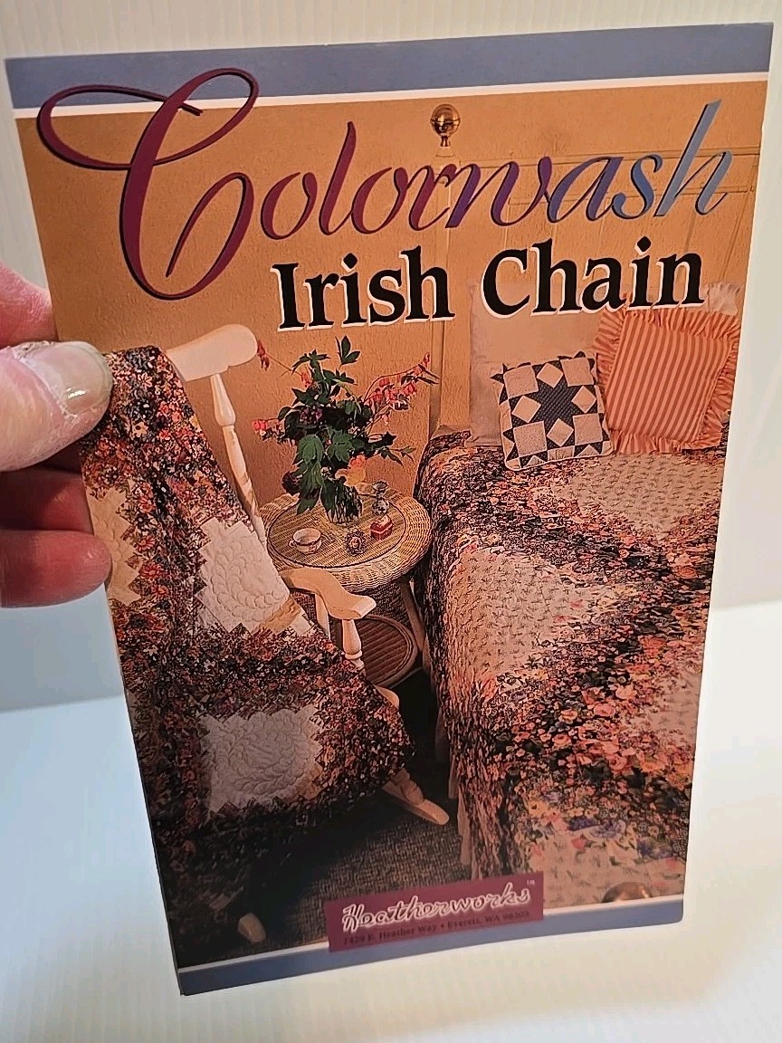 VTG Heatherworks “Colorwash Irish Chain” Quilt Pattern By Carol C. Porter 1995
