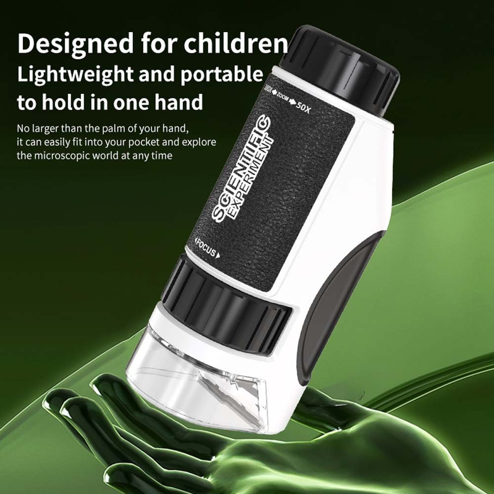 9.7in Handheld Mini Microscope Portable Outdoor Exploration Science Toy