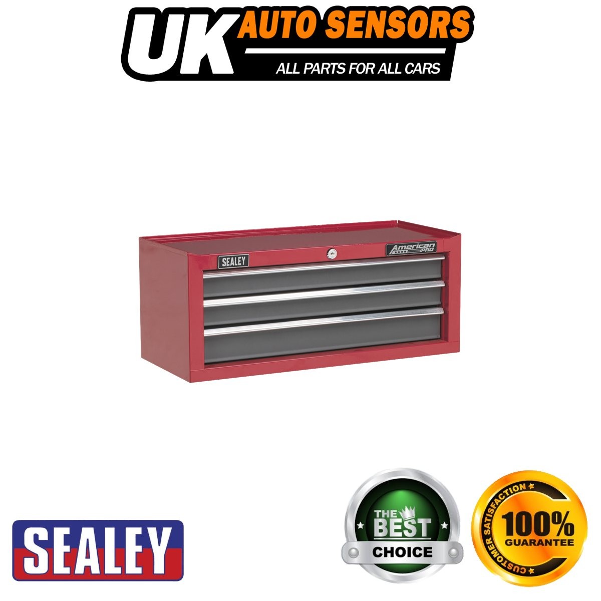 Sealey American PRO� Mid-Box Tool Chest 3 Drawer Red/Grey AP22309BB