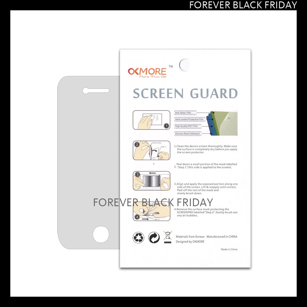 iPhone 4 4S Screen Protector Anti-Scratch Clear 3x Front Back Full Body Cover