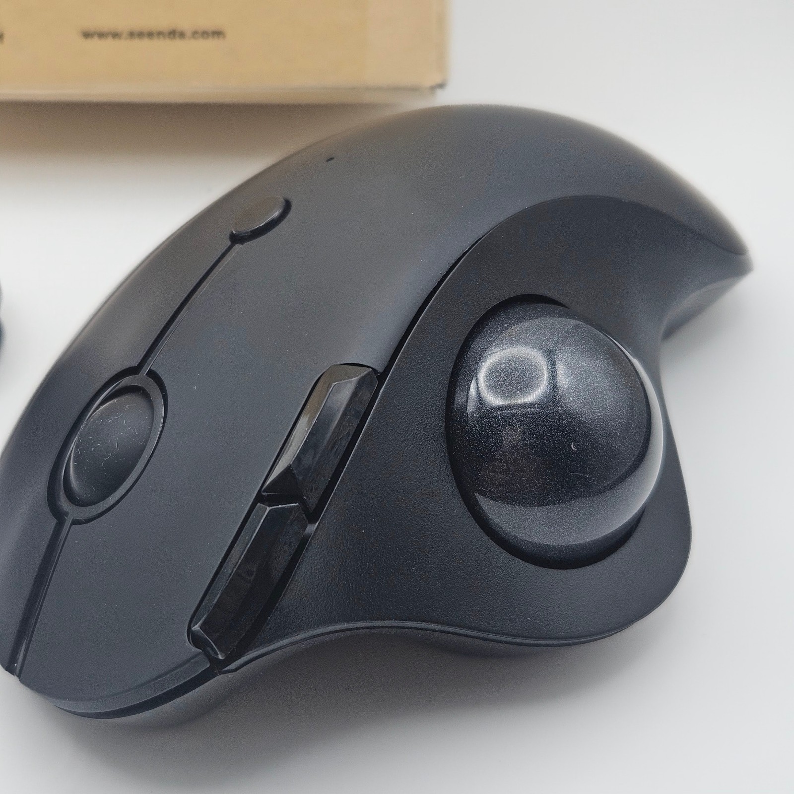Seenda Wireless Trackball Mouse Bluetooth USB Ergonomic Rechargeable BLACK