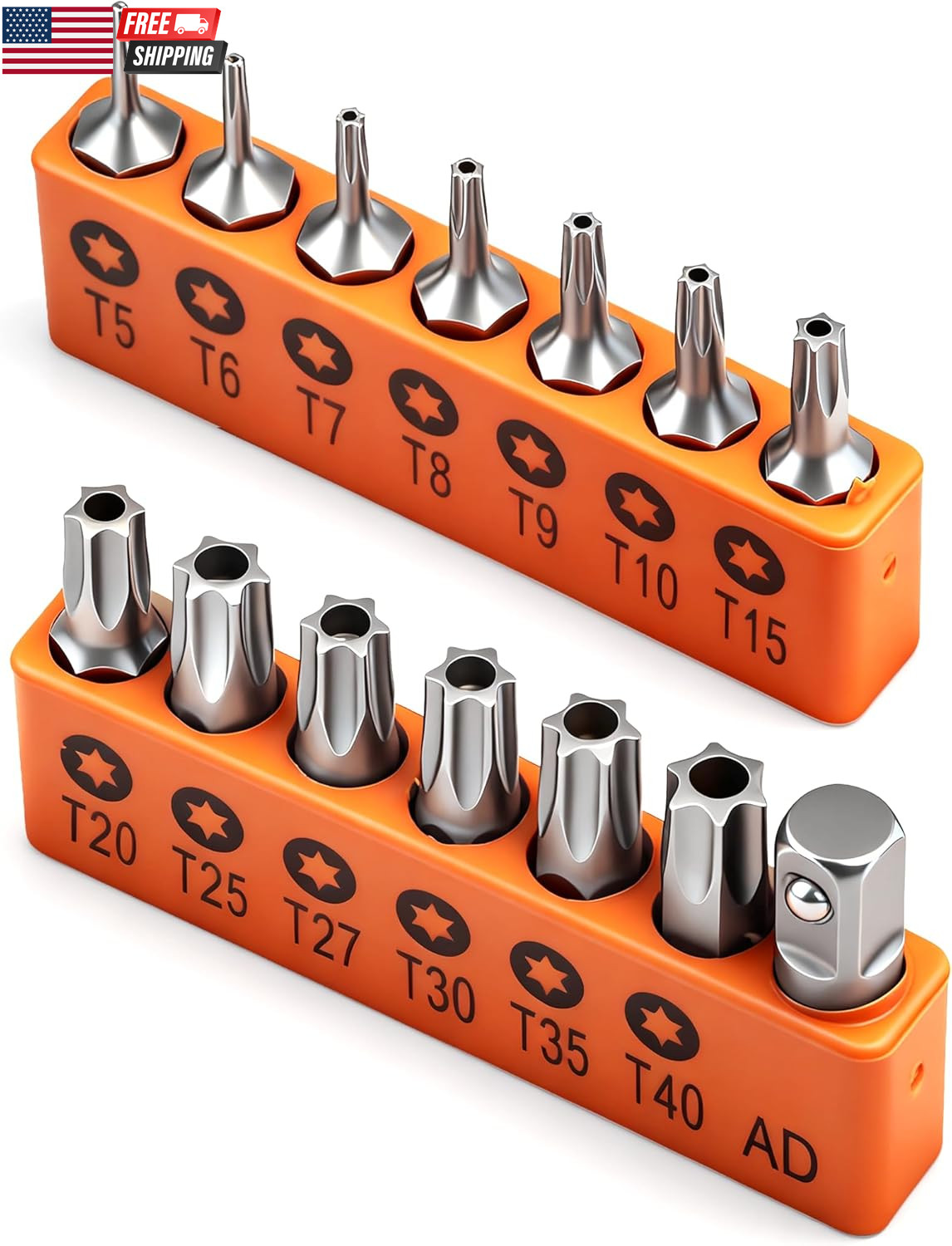 Torx Bit Set, 36Pcs Security Torx Bit Set,Tamper Proof Star Bits (T5-T40) for Im