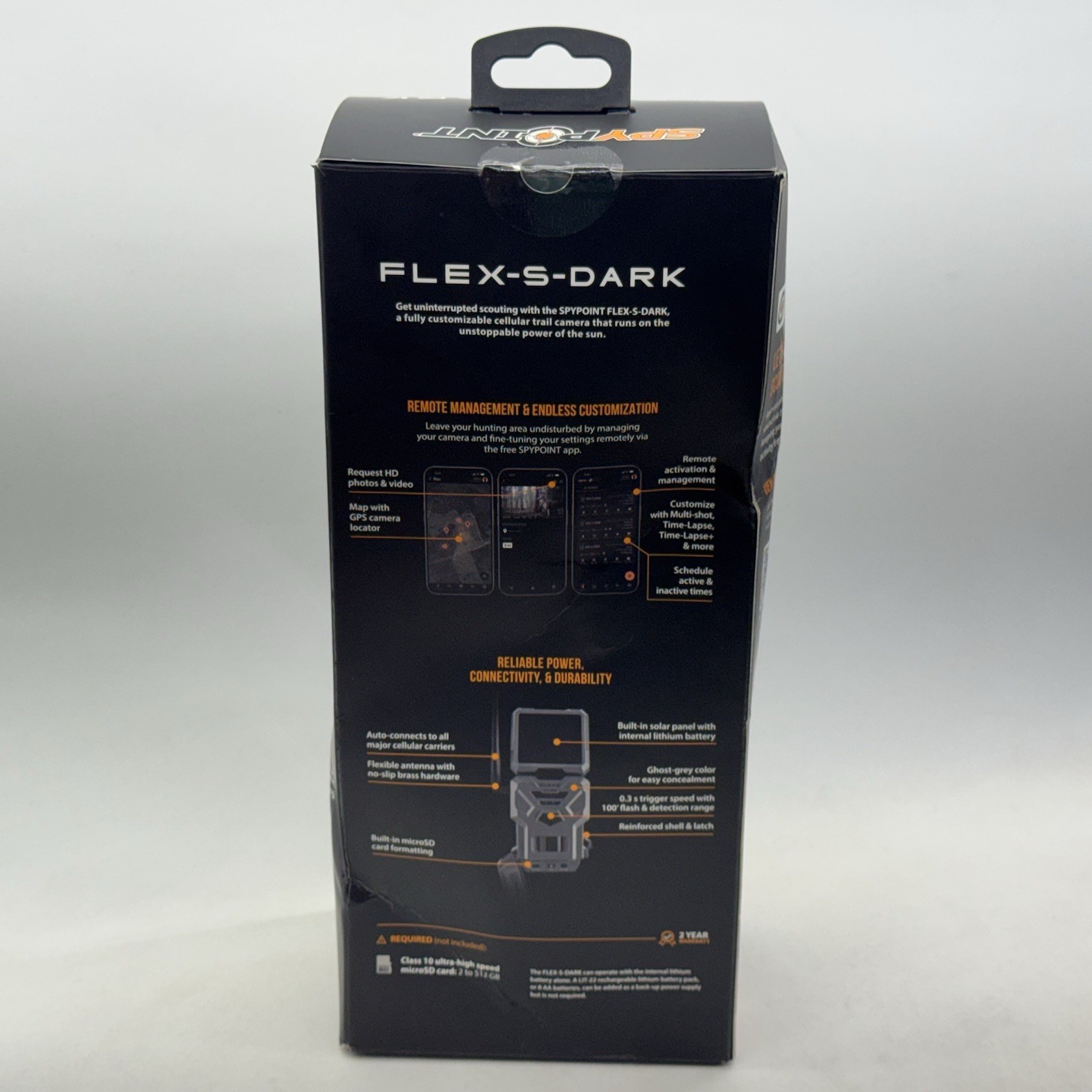 Bundle SPYPOINT FLEX-S-DARK Solar Cellular Trail Camera + LIT22 + 32gb SD 1080P