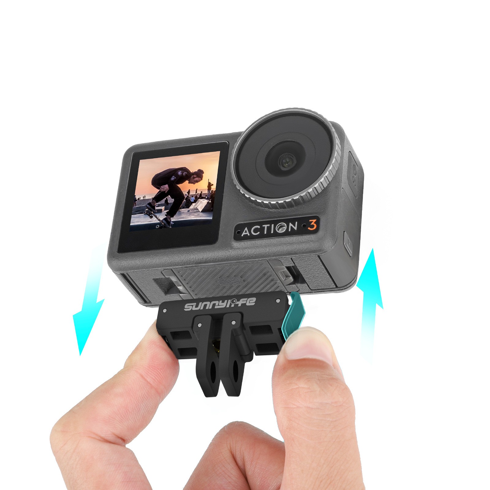 For OSMO ACTION 4/3/2 Magnetic Adapter Foldable Quick Release Board Expand