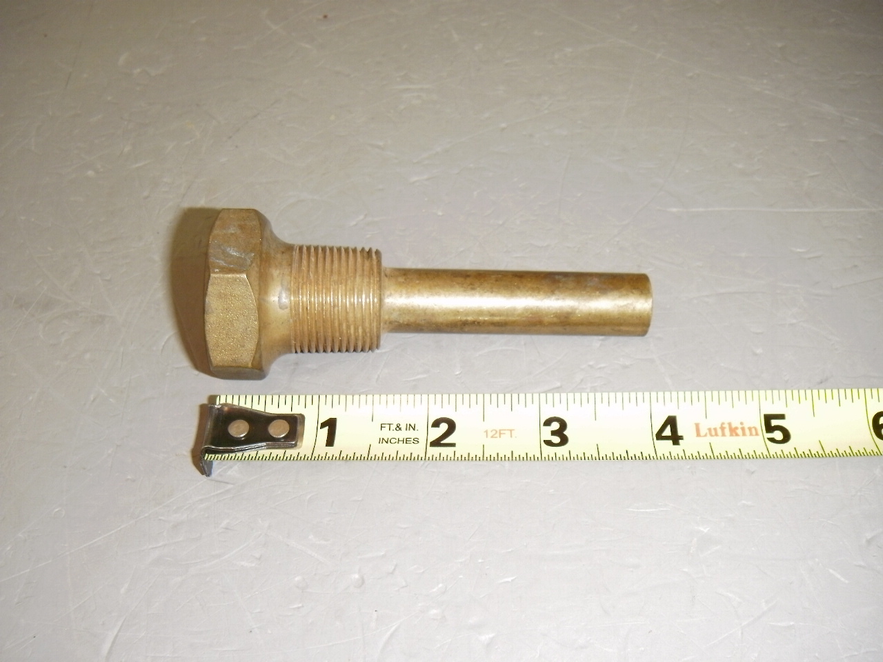 Steampunk Part Machine Age Brass Threaded Flange Tubing Gizmo #TP4