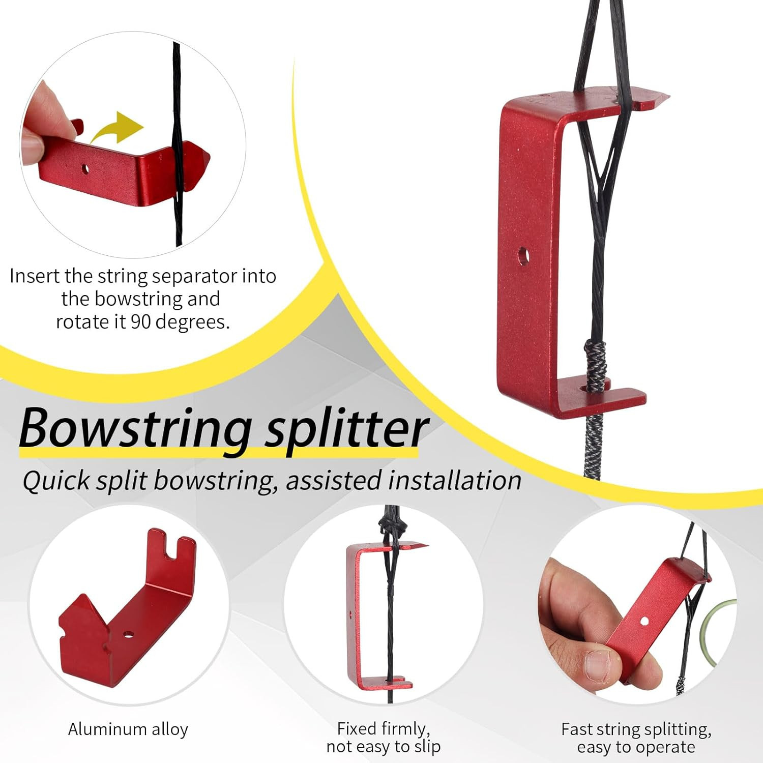 Recurve Bow String Silencers Kit with Limb Dampeners, Fur Arrow Rest & Splitter