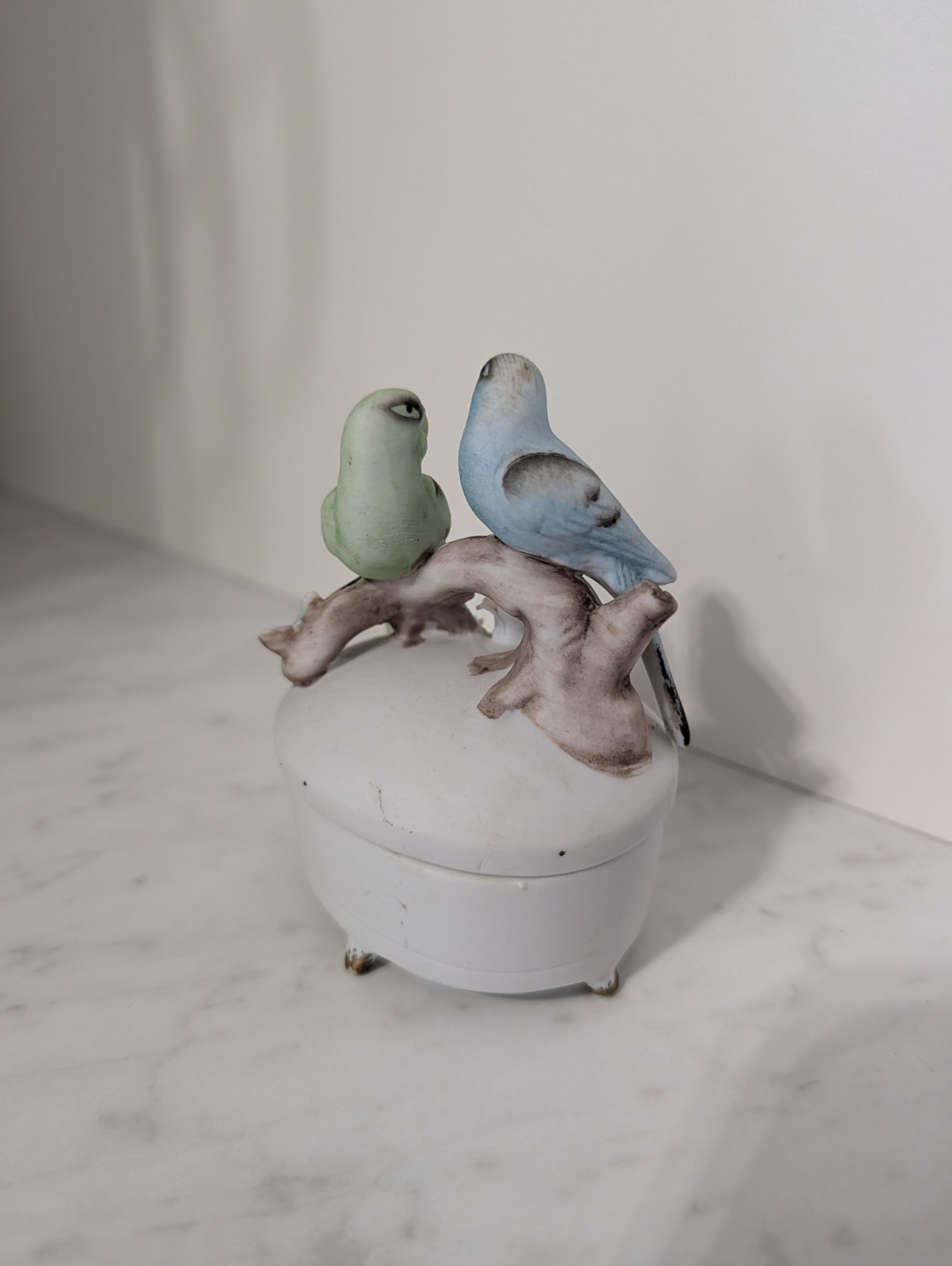 Parrot Pair Two pc Trinket Box