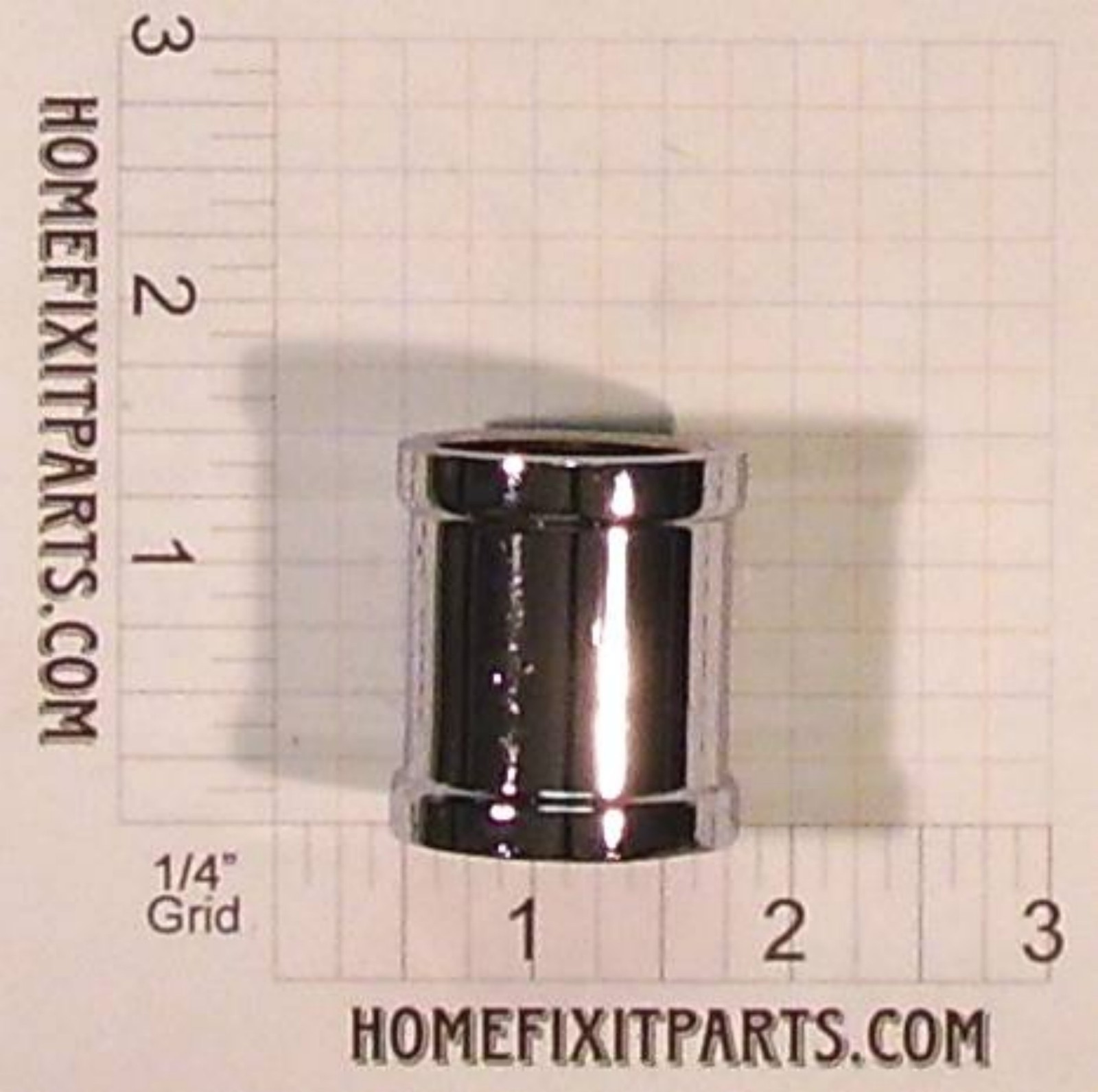 3/4 inch Brass Chrome Plated Coupling NPT