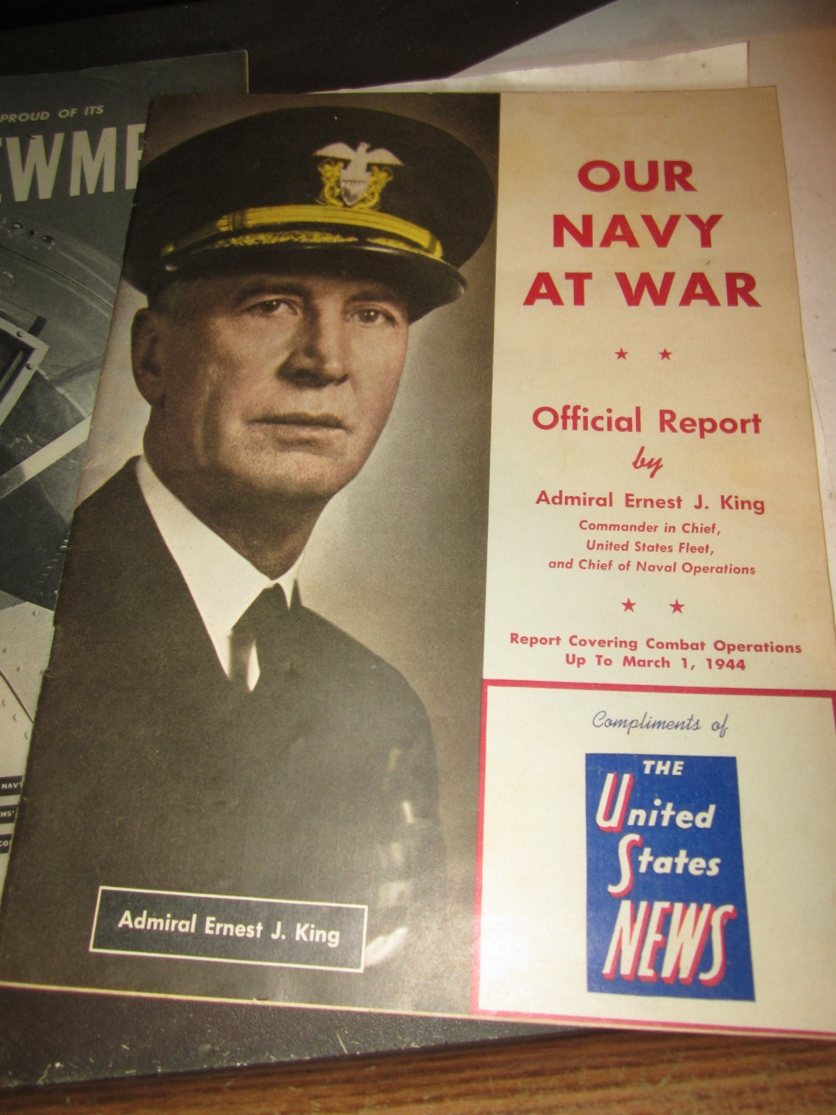 THE UNITED STATES NEWS MARCH 1 , 1944 OUR NAVY AT WAR OFFICIAL REPORT 56 PAGES