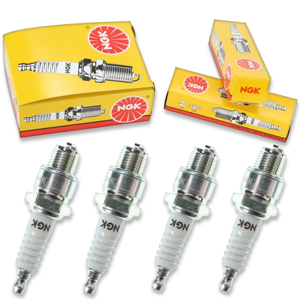 4pcs NGK 2399 Standard B10HS Motorcycle Spark Plug Tune Up Kit Set yp