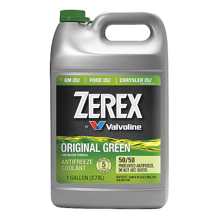 Zerex Zxru1 Antifreeze Coolant, Bottle, 1 Gal, Ready To Use, Pre-Diluted 50/50,