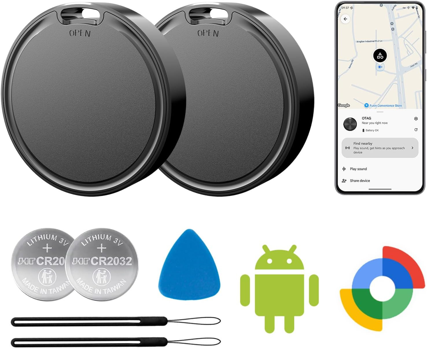 Air Tags for Android,Air Tags-2 Pack Android,Android Tracker Tags,2 Year Battery