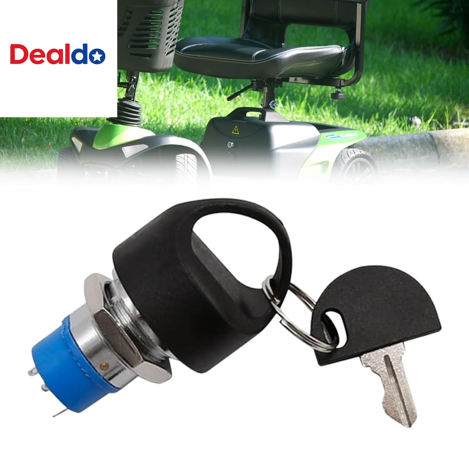 Mobility Scooter Key Switch, Ignition Starter on off Switch Lock, Electric Vehic