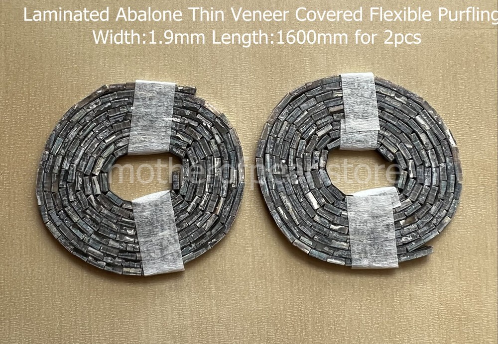2pcs total length 1600mm Laminate Ab Thin Veneer Covered Flexible Purfling