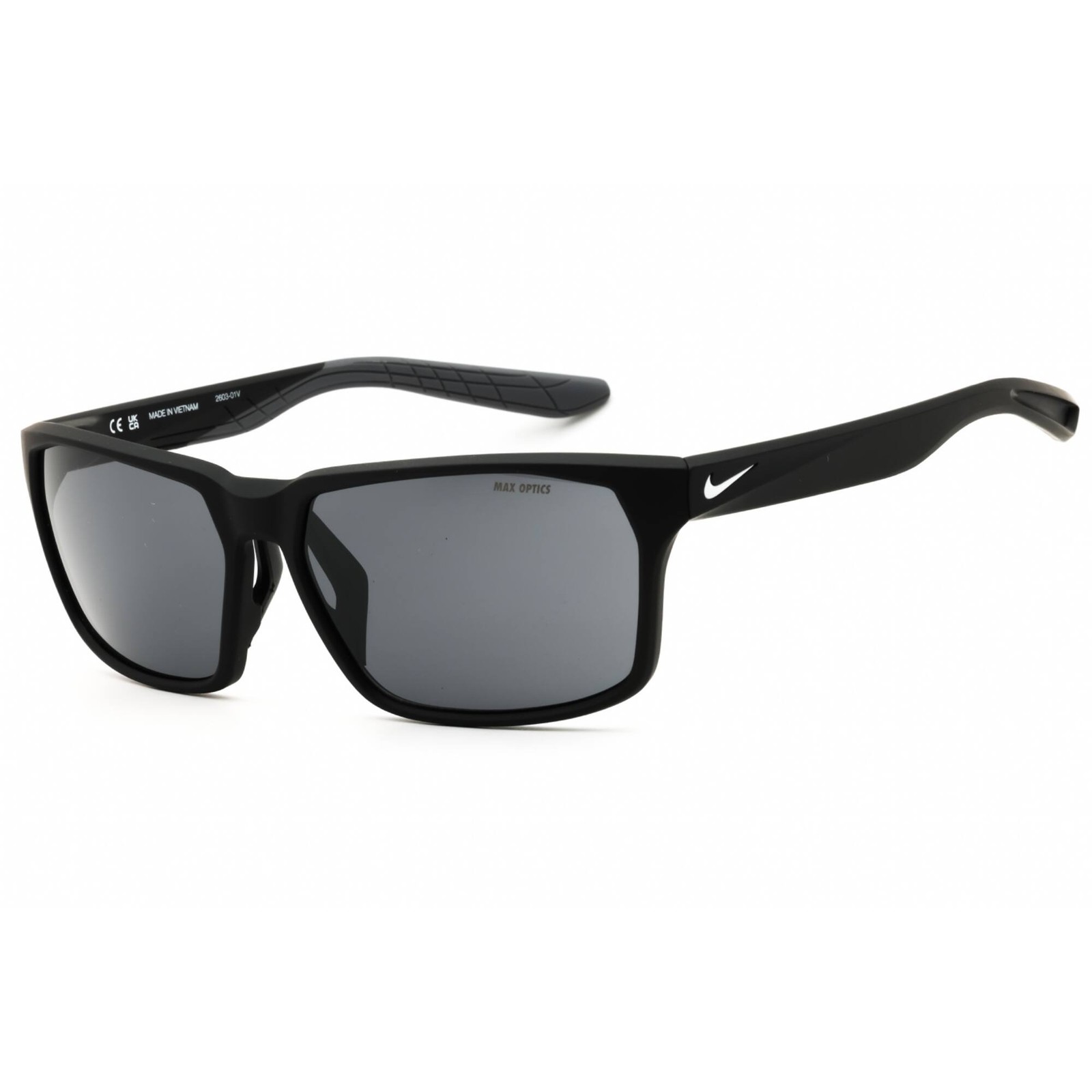 Nike Men's Sunglasses Matte Black Rectangular Frame MAVERICK RGE N IF2488XN 010