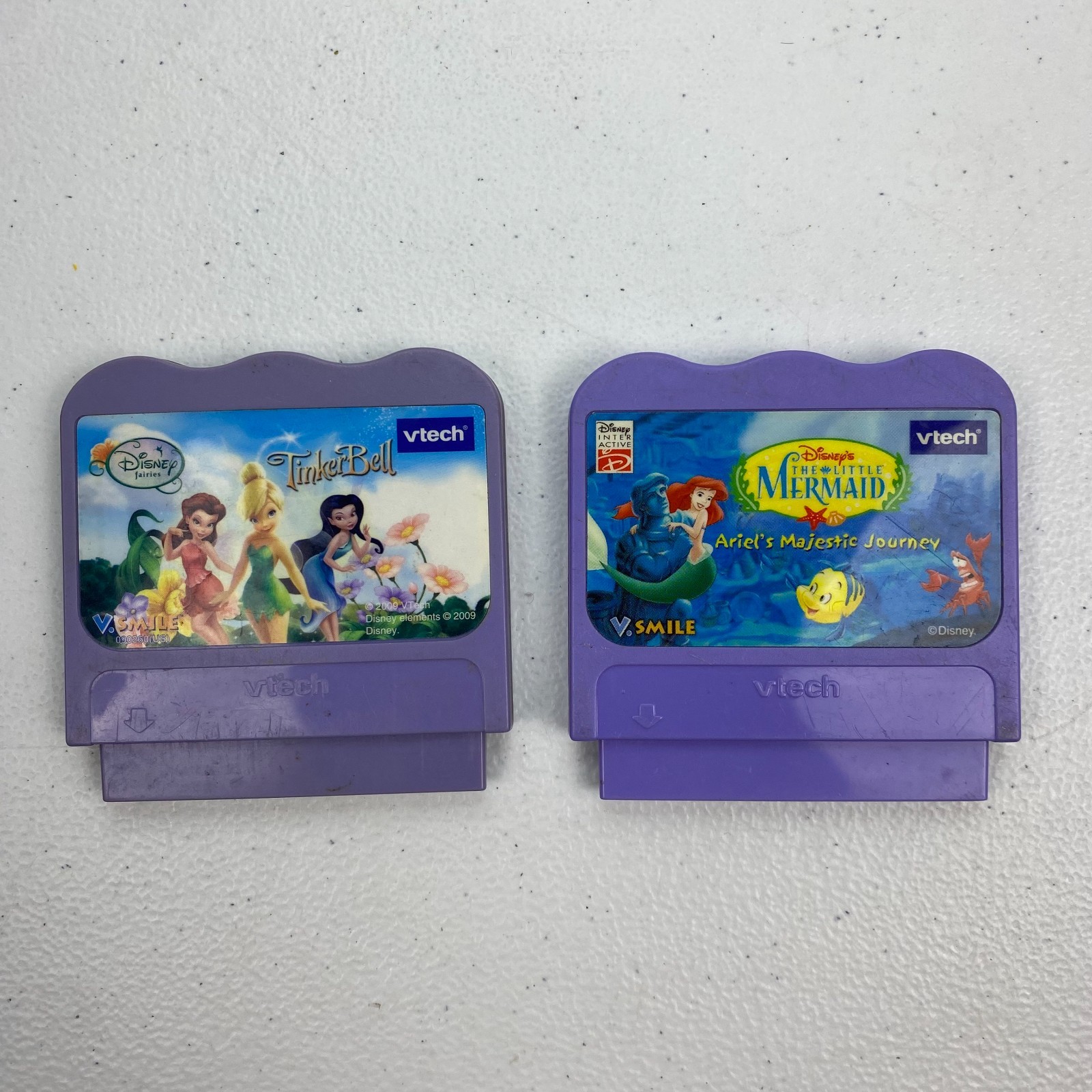 VTech V Smile Video Games Cartridge Lot Of 2 Ariel, Tinkerbell