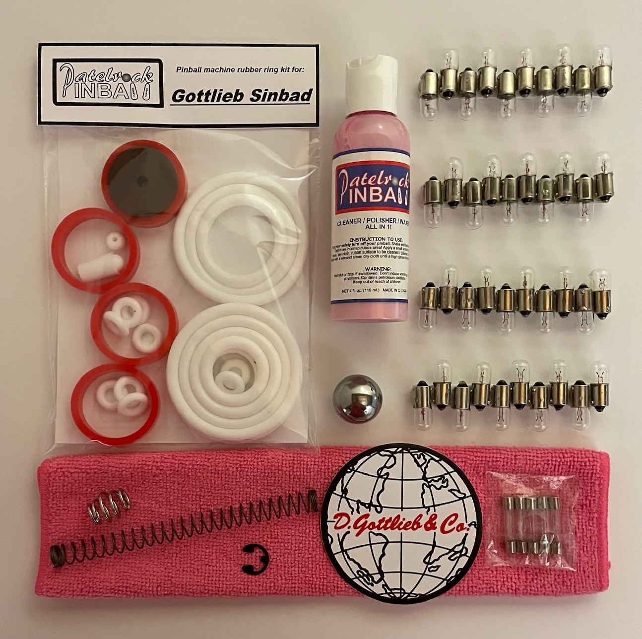 1978 Gottlieb Sinbad Pinball Machine Maintenance Tune Up Kit