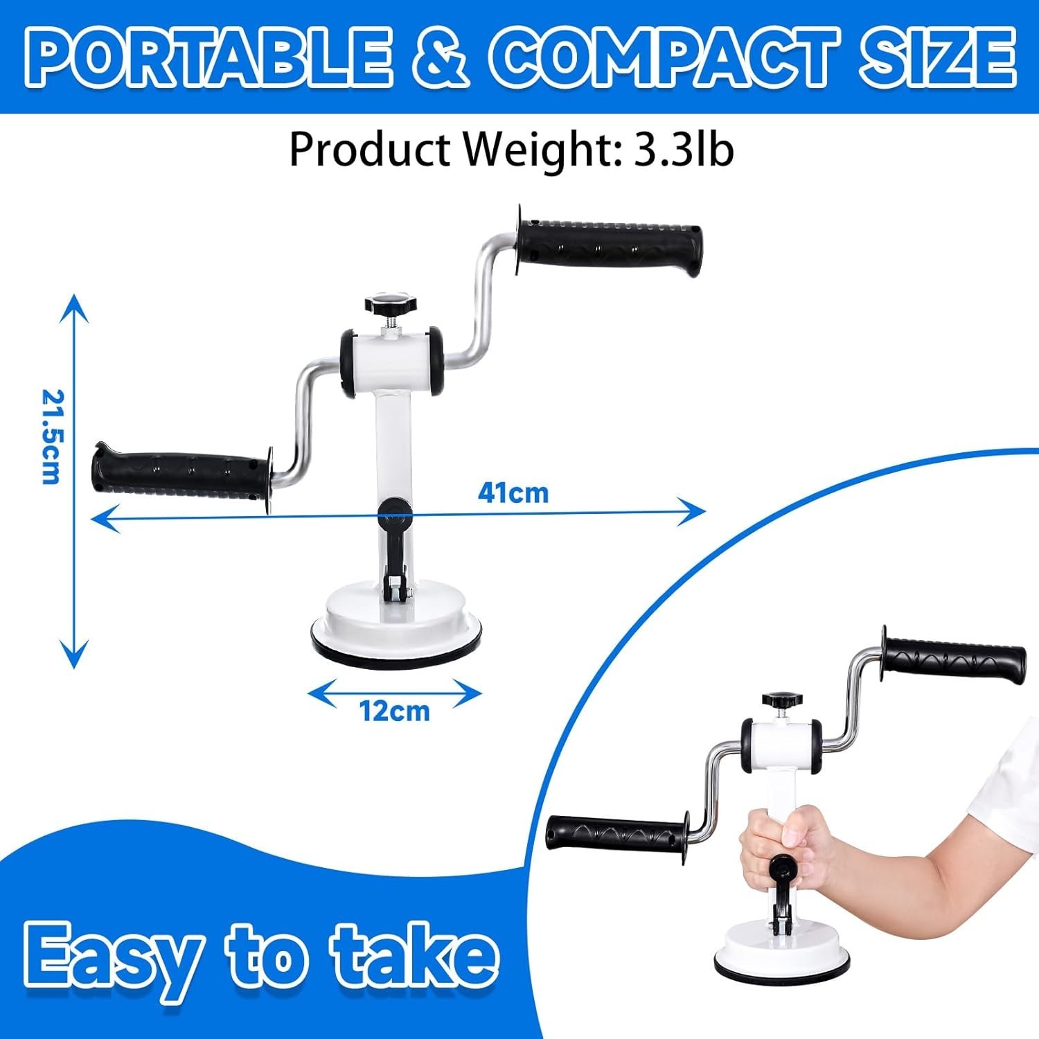 Arm Bike Physical Therapy Portable Rehabilitation Exerciser Arm & Shoulder