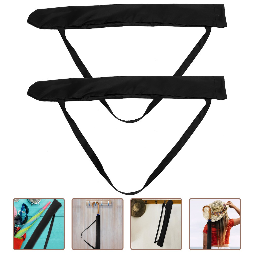 2Pcs Protective Umbrella Covers with Buckle Design and Adjustable Carrying Strap