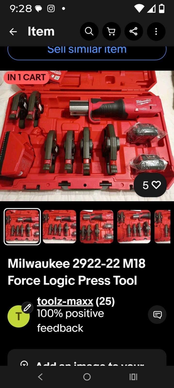 milwaukee 2922-22 m18 force logic press tool