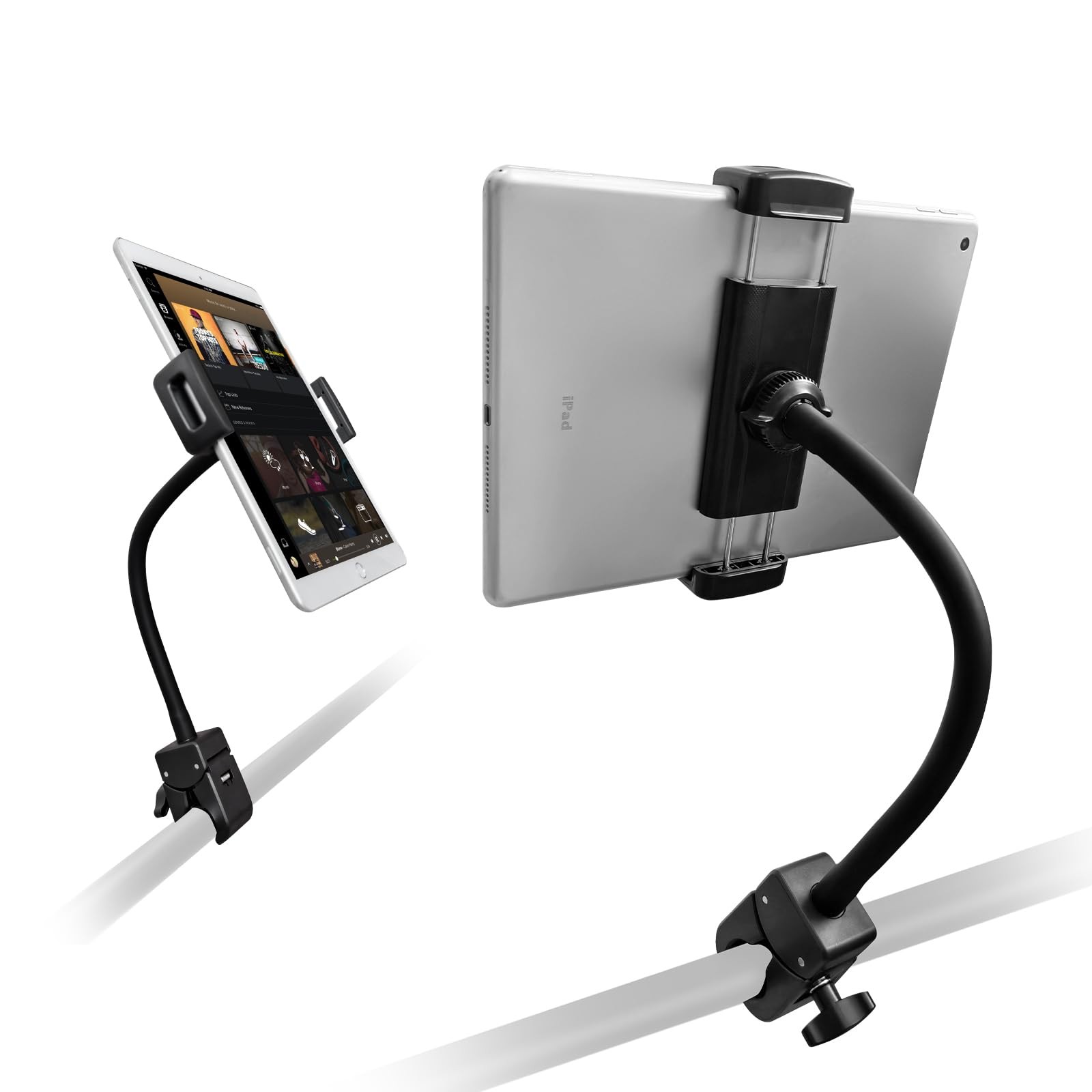 Clamp Tablet Holder for Treadmill,Heavy-Duty,11.8" Gooseneck Arm