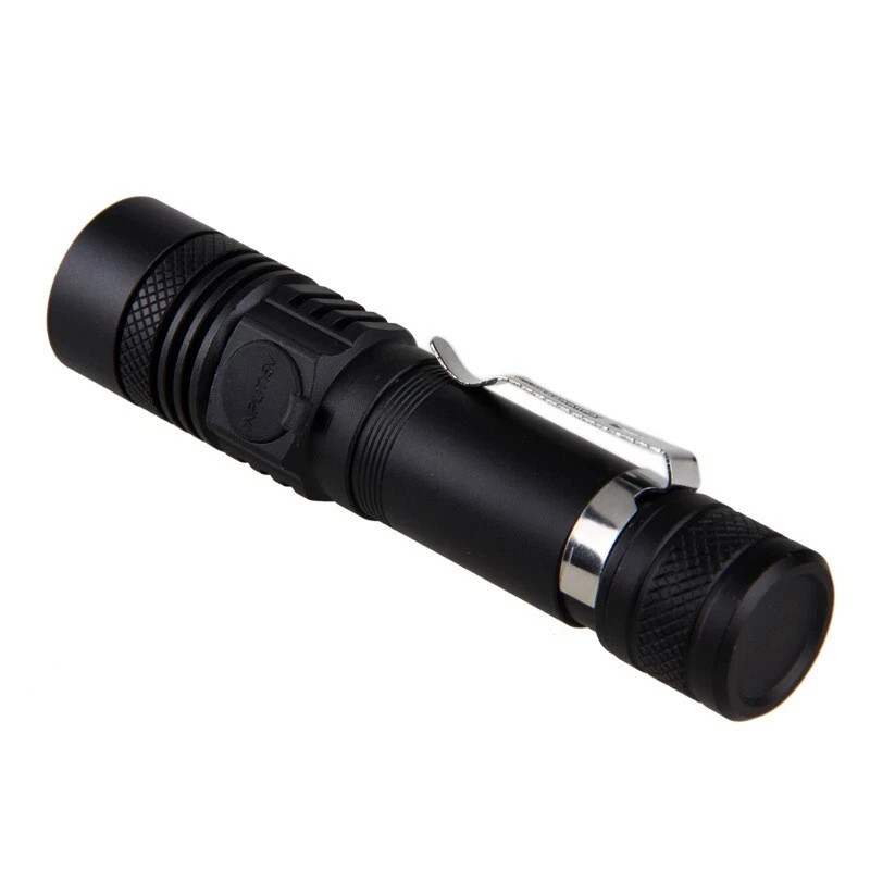 Super Bright LED Tactical Flashlight USB Rechargeable Zoom 4 Modes