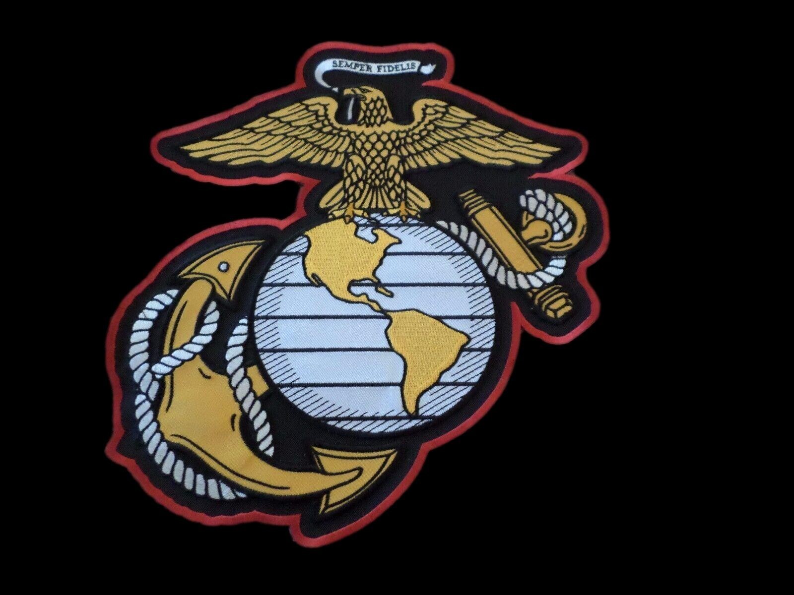 U.S MILITARY MARINE CORPS EAGLE GLOBE & ANCHOR EGA OVERSIZE BACK PATCH 10 X10.5