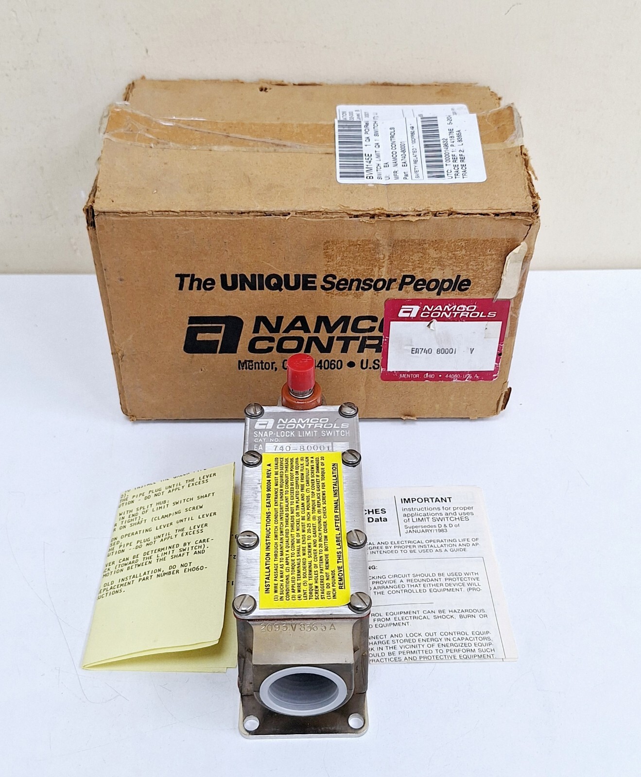 Namco Controls EA-740-80001 Snap-Lock Limit Switch
