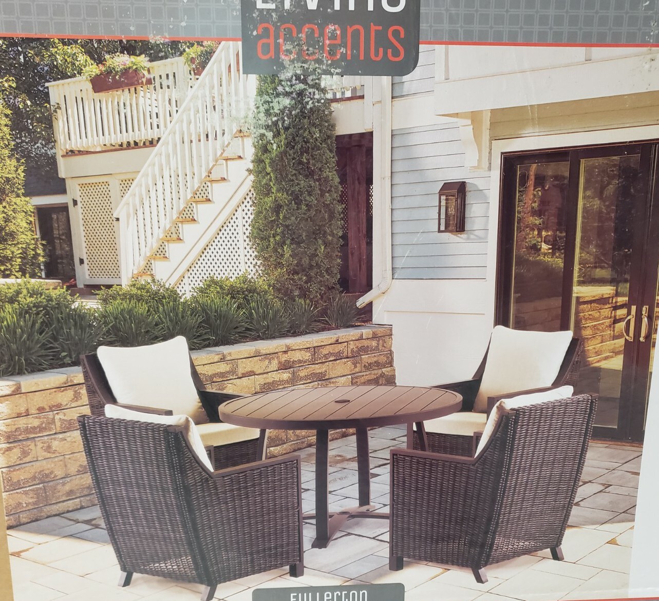 2 Living Accent Fullerton Brown Aluminum & Wicker Outdoor Lounge Chairs Beige