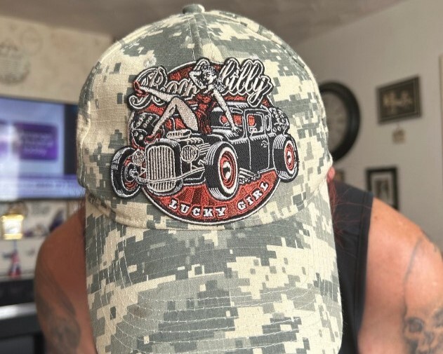 Vintage Retro Rockabilly Iron On Patch | 80s Vintage Motorcycle Cowl