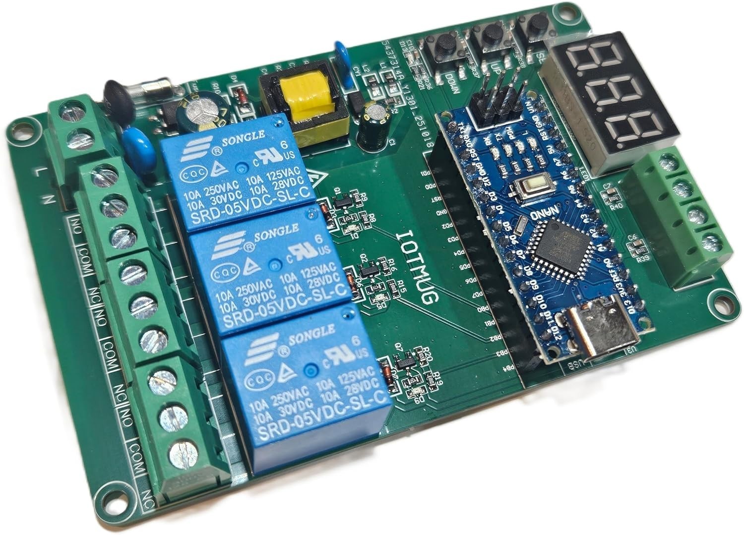 Arduino-Compatible Light Chaser Controller - 3 Way with Built-in LED Indicators