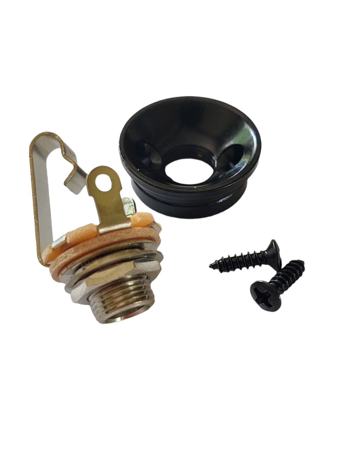 Electrosocket Jack Plate for Telecaster - Black Finish with Switchcraft J11 Mono
