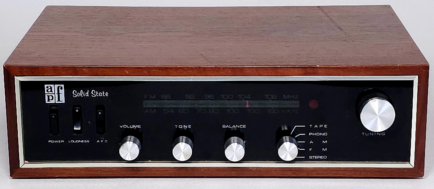 Vintage APF SSA-73A Solid State AM/FM Stereo Receiver Amplifier w Speaker TESTED