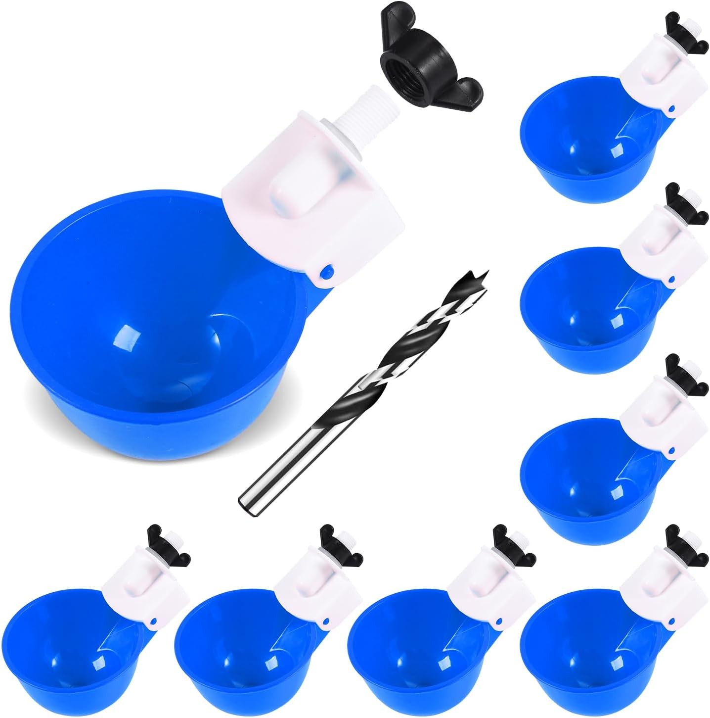 Chicken Waterer Cups 8 Pack/Yellow DIY Automatic Large Chicken Water Feeder