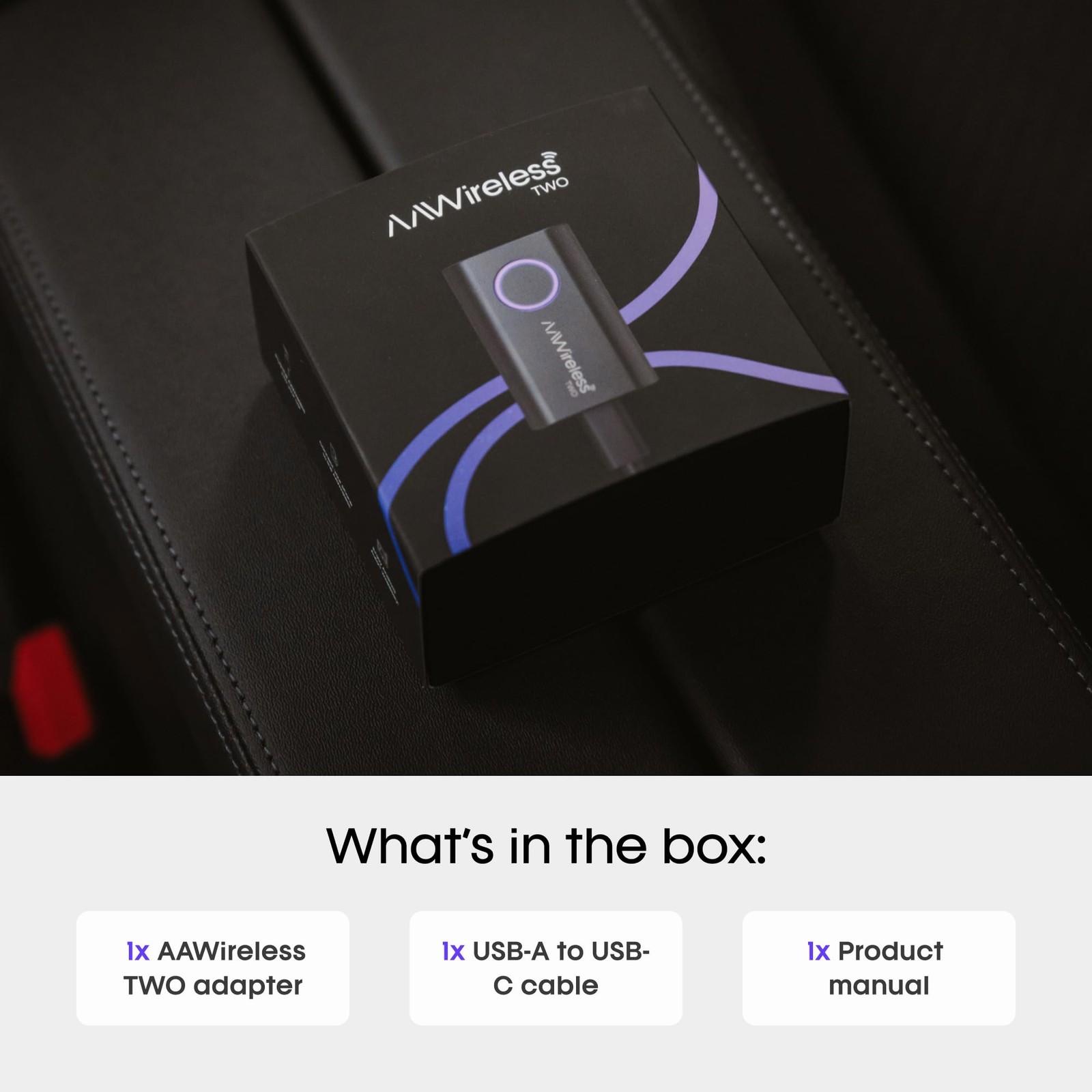 AAWireless Two - Android Auto Wireless Adapter - Convert Factory Wired