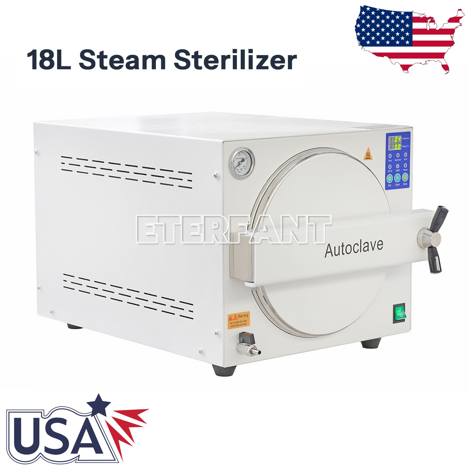 12/16/18/23L ClassN/B Dental Medical Autoclave Steam High Temperature Sterilizer