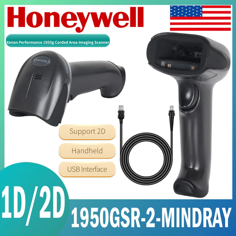 Honeywell XP 1950GSR-2-MINDRAY 1D 2D Area-Imaging Barcode Scanner with USB Cable