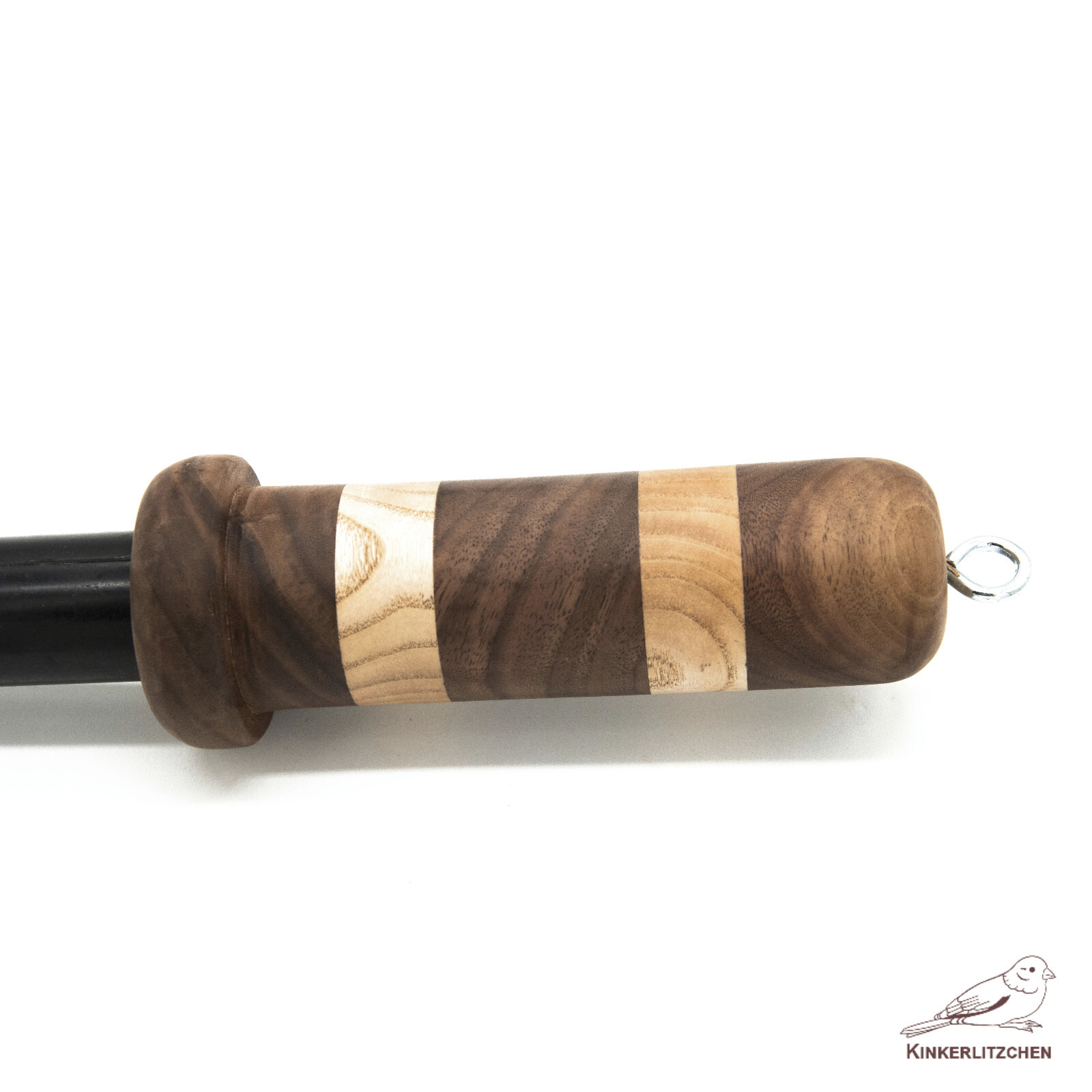 Ultra-Thuddy Rubber Baton BDSM– Handmade Walnut & Ash Handle | BDSM Impact Toy