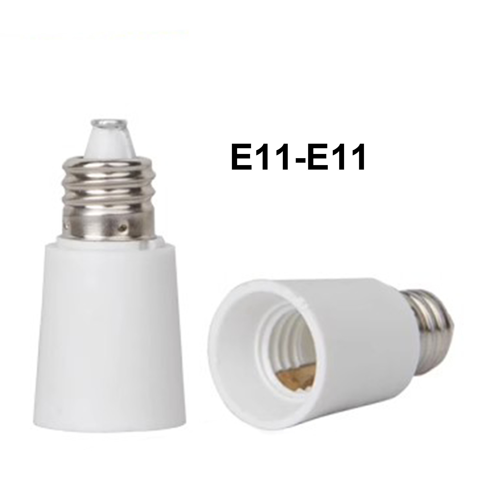 E11 to E11 Mini Candelabra Light Socket Base Extension Riser Lamp Holder Adaptor