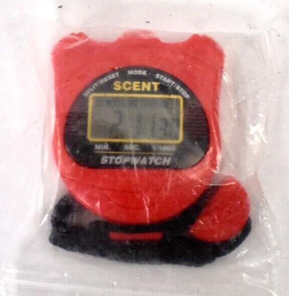 Scent Red Slit/Lap Time Sport Professional Stopwatch 1/100th Sec Measurement