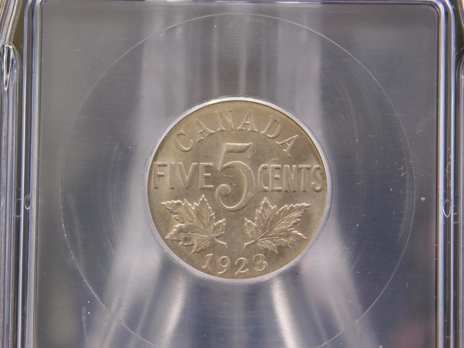 1923 CANADA FIVE CENT ICG MS63 (BT1225)